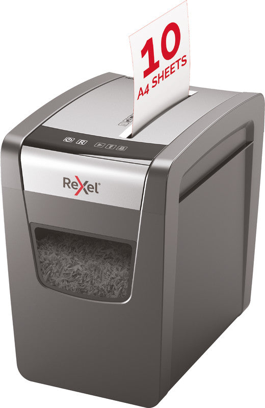 Rexel Momentum X410-SL – Aktenvernichter, DIN P-4, Partikelschnitt 4 × 28 mm, 10 Blatt, 23 l, A4