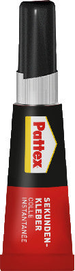 Pattex Sekundenkleber – Tube, permanent, transparent, schnelltrocknend, 3 g, für viele Materialien