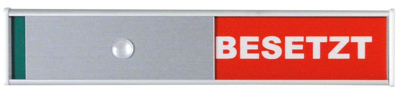 Booffice Besetzungsanzeige Frei/Besetzt, DE – 155 × 31 × 10 mm, Aluminium, silber, 1 Stk.