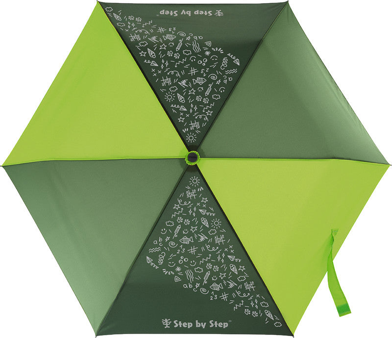 Step by Step Kinderregenschirm Doppler – Ø 50,5 cm, L 22,5 cm – Grün – Magic Rain – Polyester