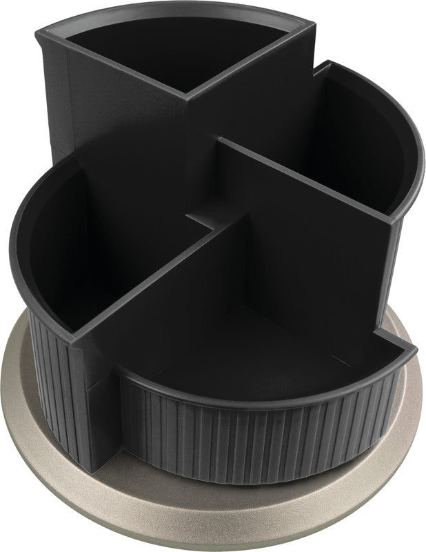 Helit Multiköcher – Kunststoff, schwarz, 140 × 112 mm