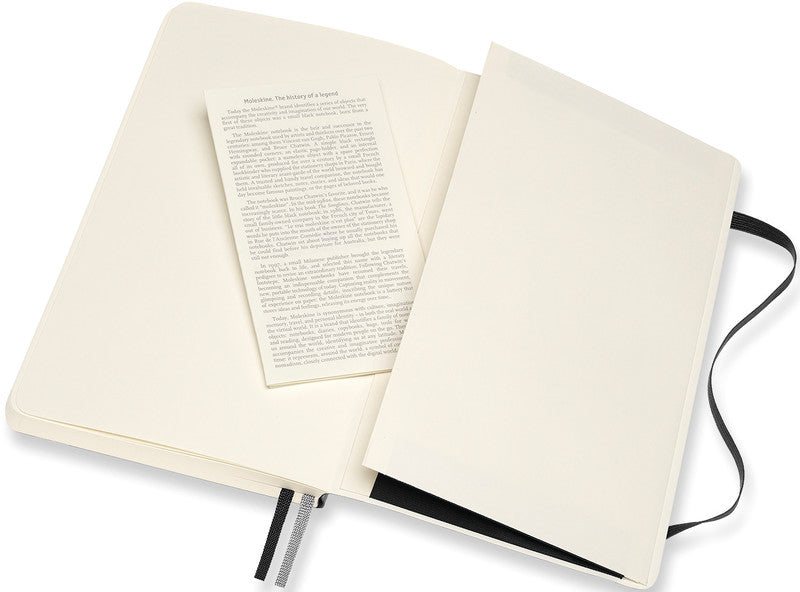 Moleskine Notizbuch, 130 × 210 mm, punktkariert, Leimbindung, Softcover, 400 Seiten, 70 g/m² – schwarz