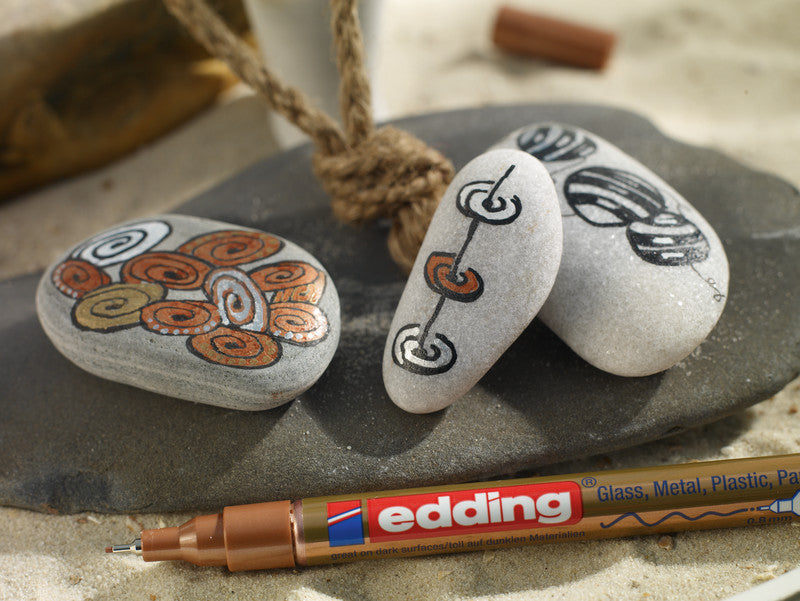 Edding Permanentmarker – für dunkles Papier, kupfer metallic