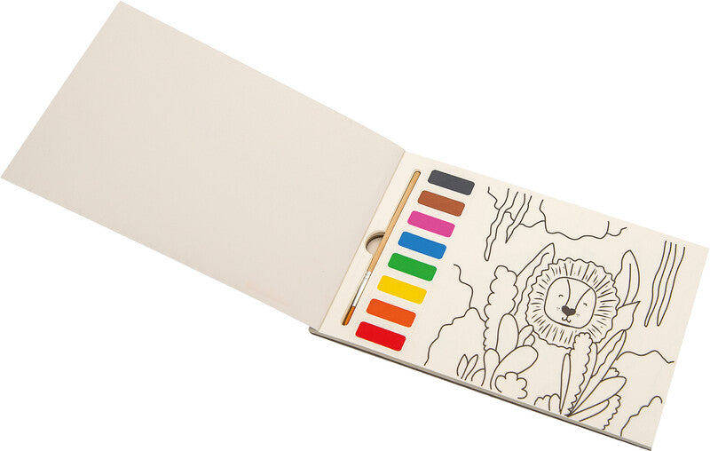 Wedo Bunte Welt Malbuch – 21 × 14 cm – perforiert, inkl. Wasserpinsel
