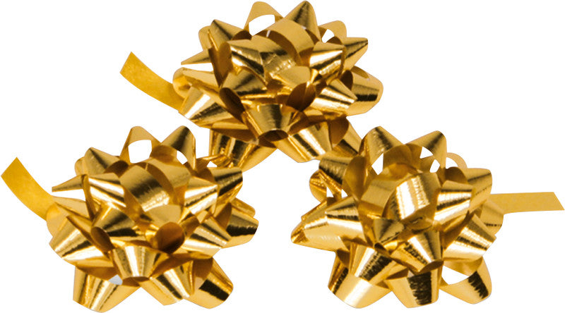 Präsent Geschenketiketten Maschen – Weihnachten – Ø 35 mm, Kunststoff, Gold