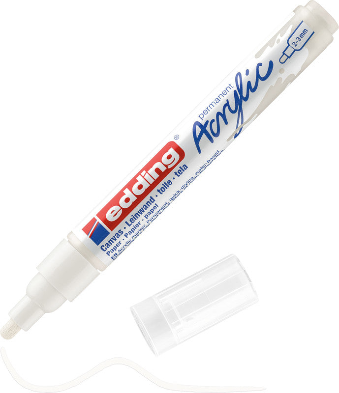 Edding Acrylmarker – Verkehrsweiss, 1er