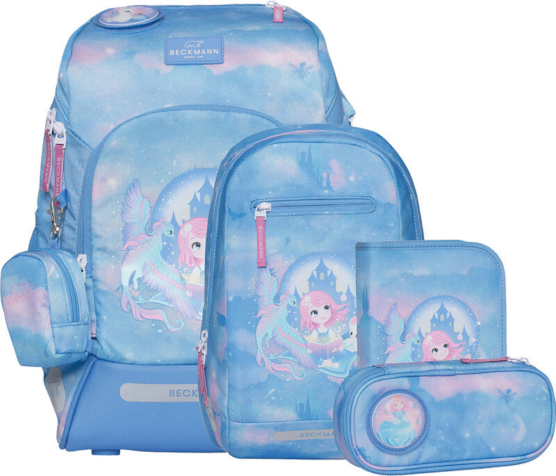 Beckmann Schulrucksack Active Air Flx – 6-teilig – Fairytale – 26,0×39,0×22,0 cm – recycelte Materialien