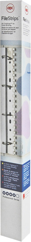 GBC Abheftstreifen – für A4 – transparent, PVC – 100 Stk.