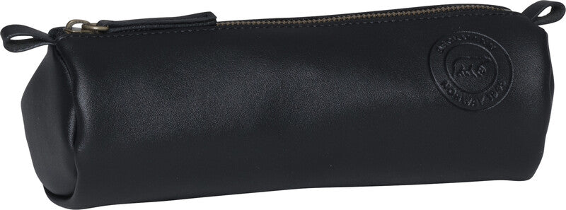 Beckmann Kunstleder Etui Schlamperetui, leer – schwarz – 21,0 × 8,0 × 8,0 cm