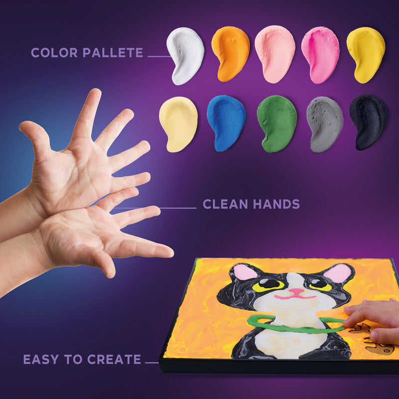 Okto Sensory Art – Modelliermasse-Set Malen nach Zahlen – ab 5 Jahren – 14 Modelliermassen – 290 × 290 mm