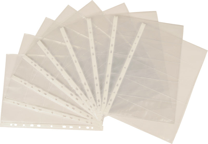 Connect Sichtmappe – Transparent, Kunststoff, für Visitenkarten 86 × 56 mm, 10er-Pack