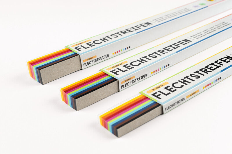 Folia Flechtblätter – 10 × 500 mm – 130 g/m² – sortiert – 200 Blatt