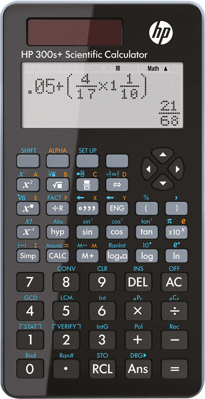 HP Taschenrechner 300s + – 15-stellig, LCD, Prozent/Rundung, Solar + Batterie, 79×153×15 mm