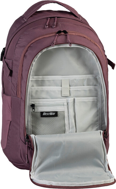Bestway Notebook-Rucksack Evolution Solid – für 15", 22 l, höhenverstellbar – Malve, 310 × 480 × 190 mm