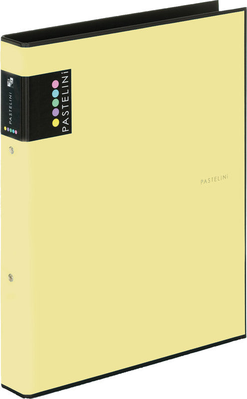 Pastelini Ringbuch – A4 Hochformat – 2-Ring, Ø 25 mm, Rücken 40 mm – Gelb, Karton
