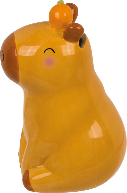Out oft the blue Out of the Blue Spardose Capybara – Dolomit, braun – 15 × 9 cm