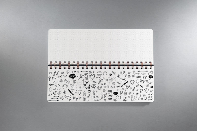 Sigel JOLIE Wochenplaner – undatiert, 1 Woche/2 Seiten, Spiralbindung, 30 × 11,4 cm, mit Ständer