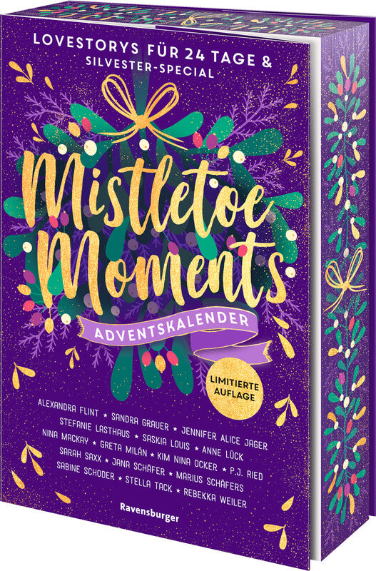 Ravensburger Adventskalender Mistletoe Moments, Karton, Mehrfarbig, 14 × 21 cm