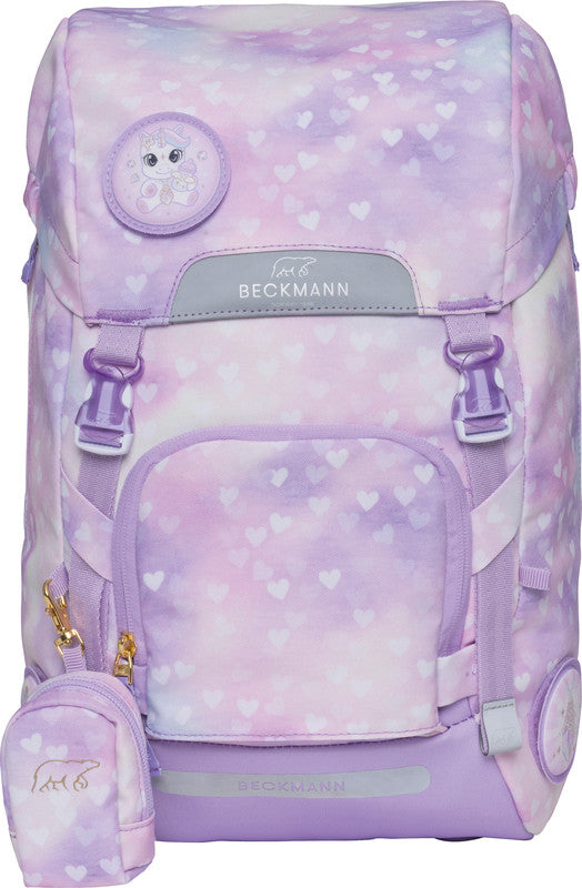 Beckmann Classic Schulrucksack-Set 1. Klasse – 6-teilig – Einhorn Prinzessin Violett