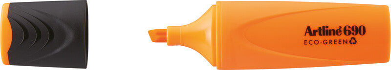 Artline EK690 Eco-Green Textmarker Orange – Keilspitze, 1–4 mm