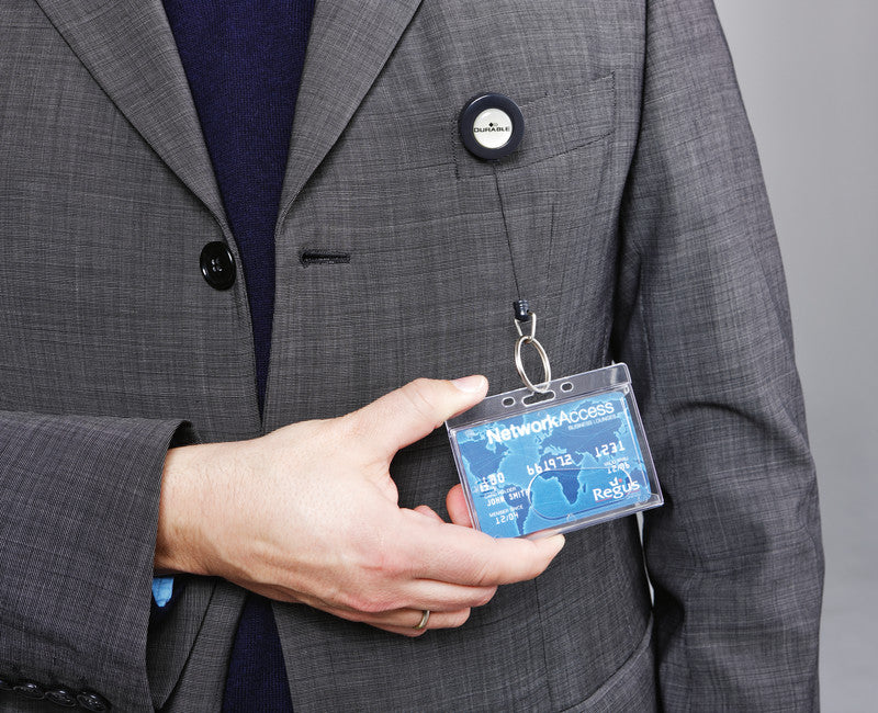 Durable Ausweishalter – Jojo-Mechanismus – Anthrazit – 10 Stk.