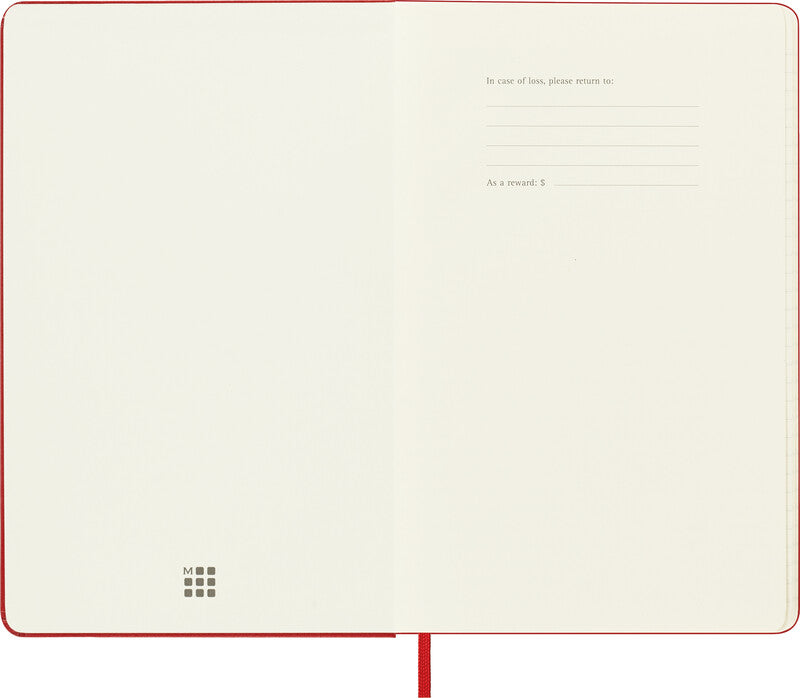 Moleskine Schüleragenda – 1 Woche pro Seite, gebunden, 13 × 21 cm, Aug–Jul, scharlachrot, FSC