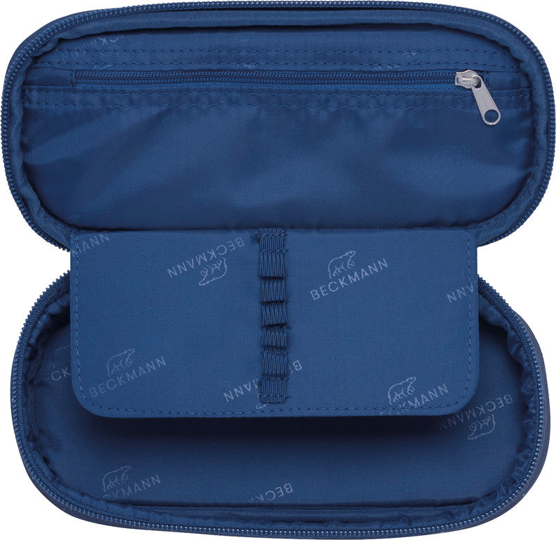 Beckmann Klassisches Etui Schlamperetui, leer – Pet Friends Blue – Kunststoff – 22,0 × 5,0 × 10,0 cm