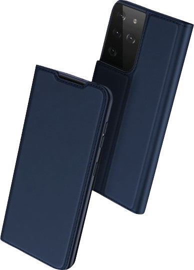 Dux Ducis Booklet-Hülle – für Samsung Galaxy S21 Ultra – dunkelblau – Kunstleder – mit Kartenfach