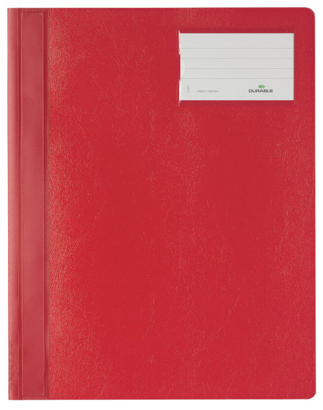 Durable Schnellhefter – A4, PP, rot, Beschriftungsfeld