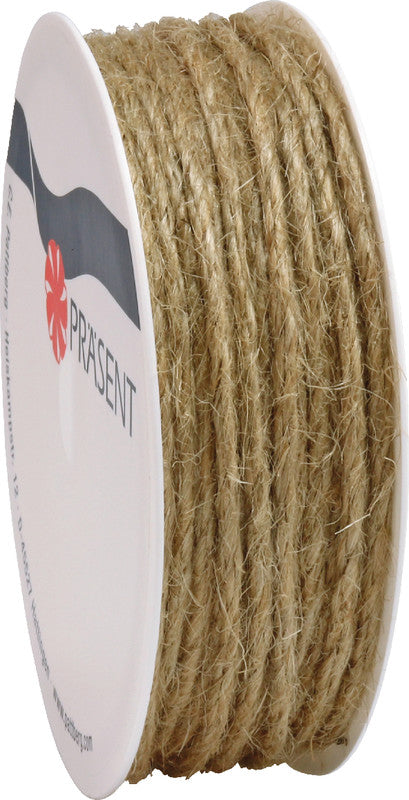 Präsent Themse Kordel – kompostierbar, Jute – 2 mm × 5 m – braun