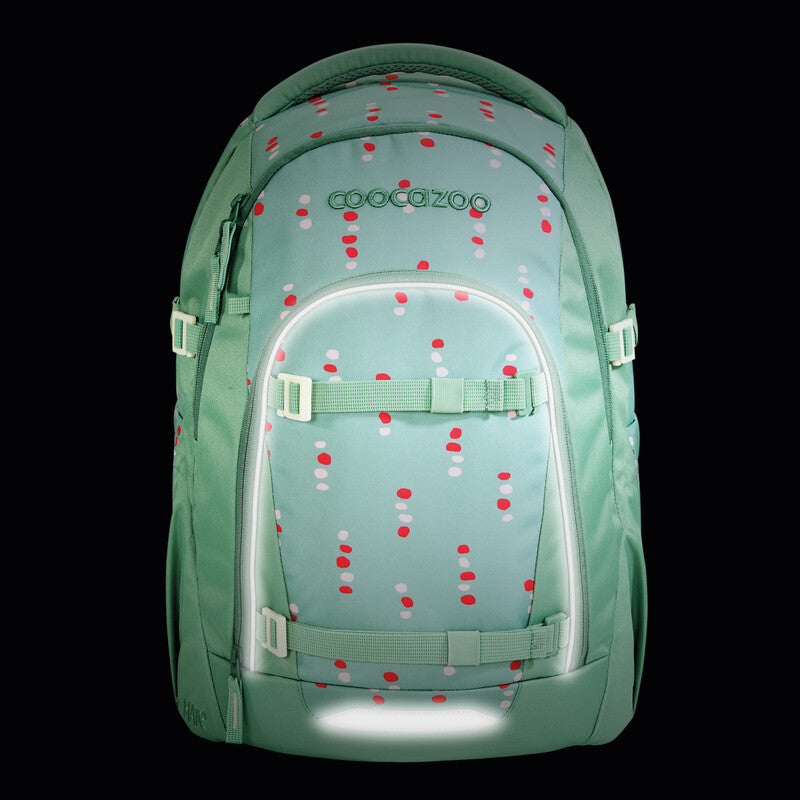 Coocazoo Rucksack Mate – Dancing Dots – 30 l, 30 × 46 × 23 cm – aus recycelten PET-Flaschen