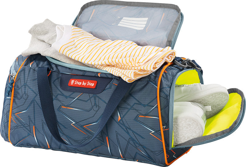Step by Step Sporttasche – 13 l, Motiv Helicopter Sam, mit Schultergurt, wasserabweisend, 38 × 20 × 23 cm