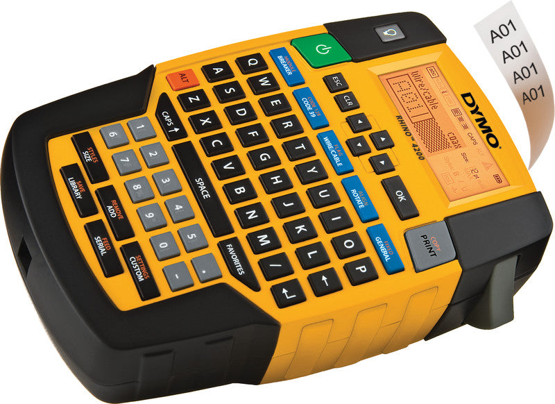 DYMO LabelManager Rhino 4200 – Beschriftungsgerät für Schriftbänder 6–19 mm, Lithium-Ionen-Akku