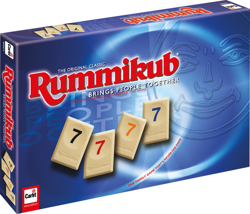 Carlit Rummikub Classic – 2–4 Spieler, ab 8 Jahren, mehrsprachig, 352 × 43 × 271 mm, Kunststoff, mehrfarbig