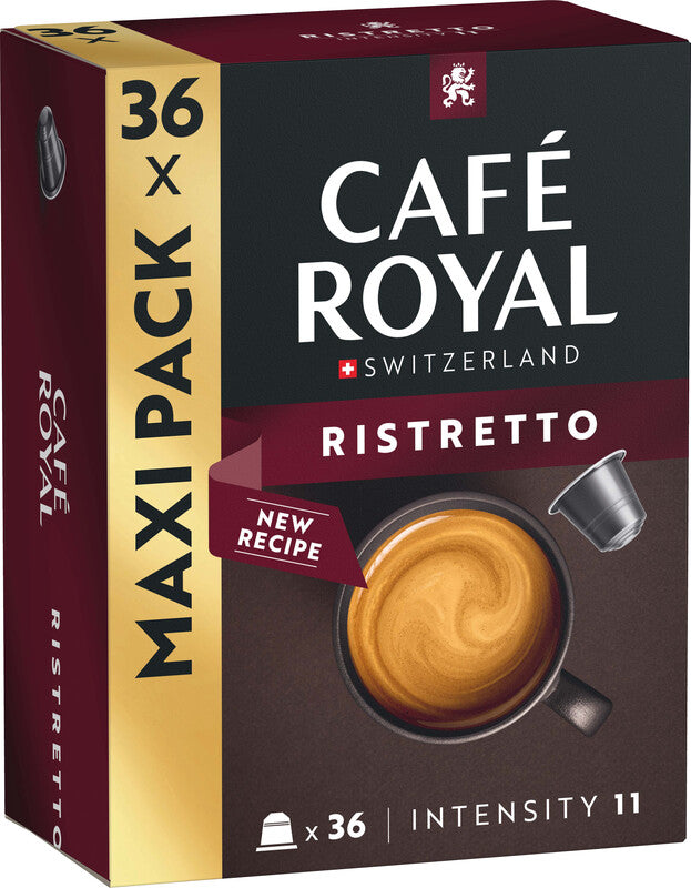 Café Royal Kaffeekapseln Ristretto – für Nespresso – Intensität 11 – 36 Kapseln
