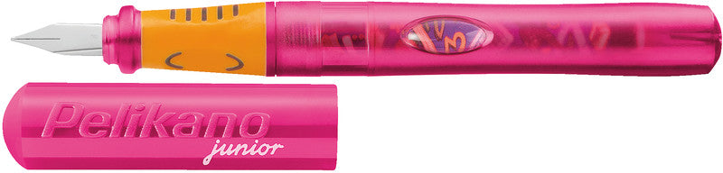 Pelikano junior – Federspitze A – für Rechtshänder – pink, blau – Patronen