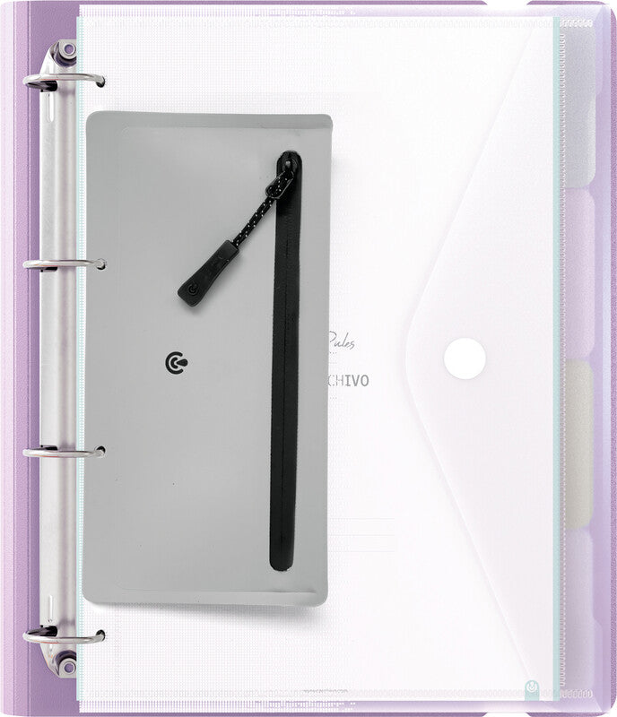 Carchivo Carpeblock 360 Sichtmappe – für Dokumente bis 105 × 210 mm, grau, Nylon/TPU, glatt