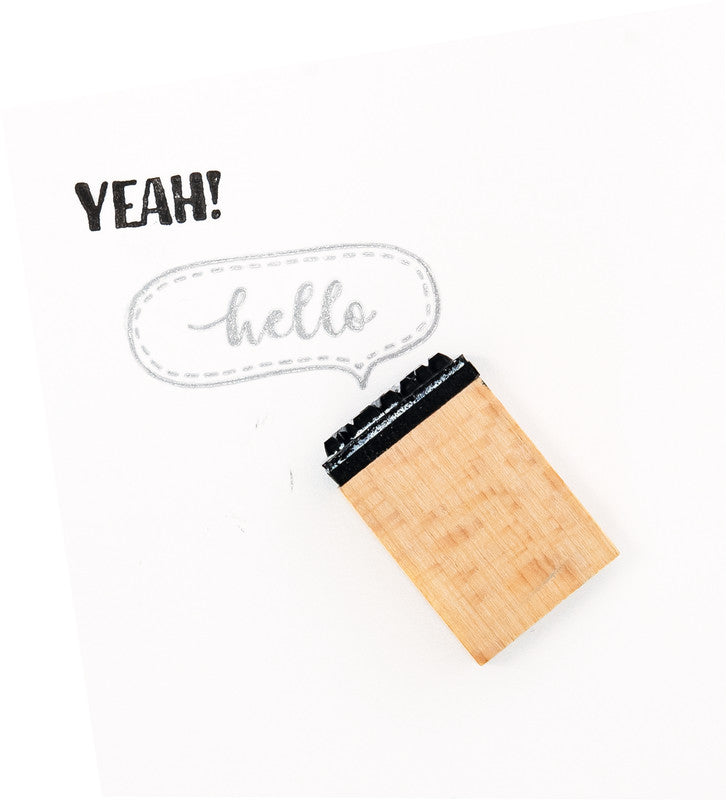 Folia Motivstempel-Set – Lettering, 12 Teile, Kissen sortiert