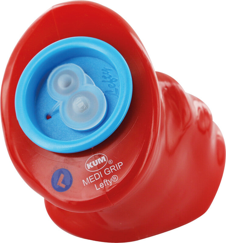 Kum Doppel-Spitzdose – für Ø 8 + 11 mm – Kunststoff – Rot – für Linkshänder