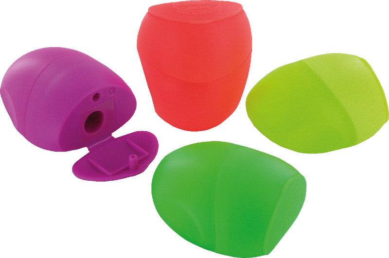 Kum Spitzer – manuell, 1-Loch, mit Behälter, für 8 mm Blei- und Buntstifte, Kunststoff, assortiert