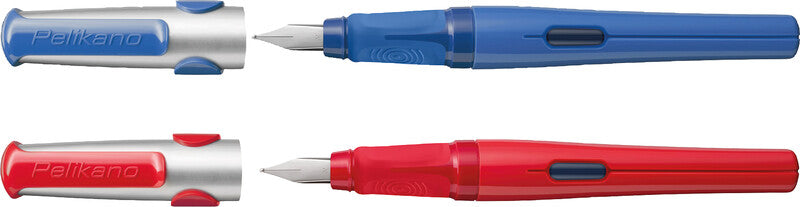 Pelikano Structure Grau – Federspitze M – für Rechtshänder – Grau, Blau – Patronen