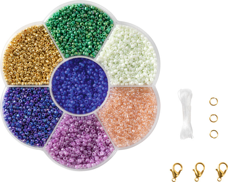 Folia Perlenset Rocailles Mermaid – 90 g, mehrfarbig