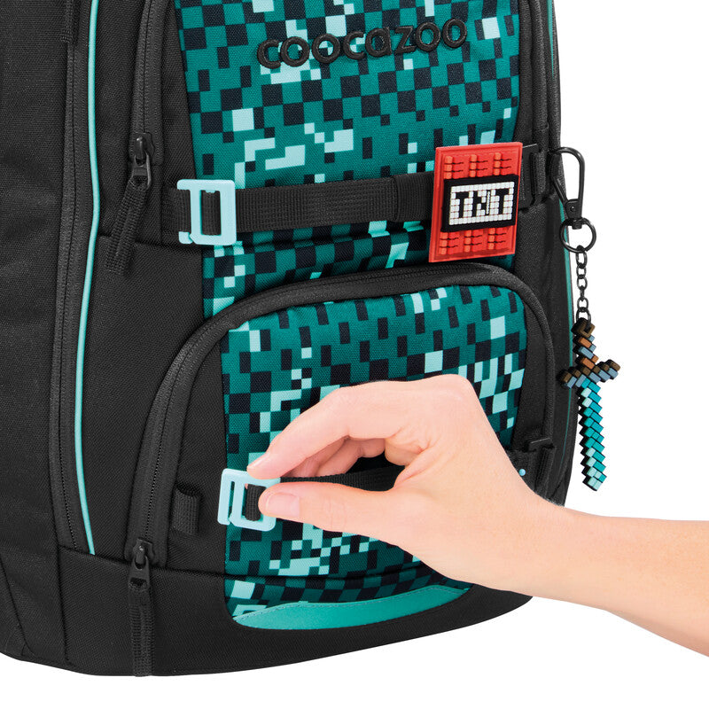 Coocazoo Rucksack Porter – Pixel Blox – aus 100% recycelten PET-Flaschen