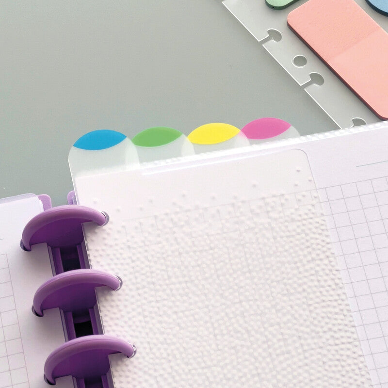 Carchivo Ingeniox Register – A6, 4-teilig, PP, transparent, vorgedruckt, für Ingeniox Spiralbuch