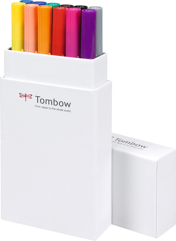 Tombow Filzstifte ABT Dual Brush Pen, auswaschbar, 12 Stk.