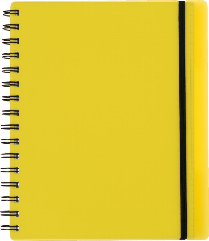 Kolma Collegeblock A5, kariert, Spiralbindung, 100 Blatt, 2-fach gelocht, perforiert, 70 g/m² – gelb