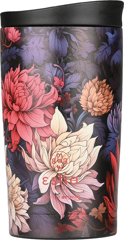 Estia Thermobecher – 3,5 dl – Edelstahl, isoliert, Schraubverschluss – Midnight Blossom