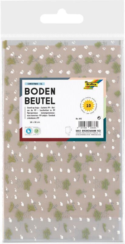 Folia Cellophantüten – Weihnachten – Kunststoff – 180 × 300 mm – 10 Stk.