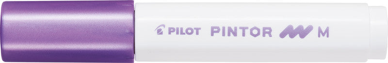 Pilot Pigment-Marker Pintor – Rundspitze 1,5-2,2 mm – Sortiert – 6er-Set – Für dunkle Oberflächen geeignet