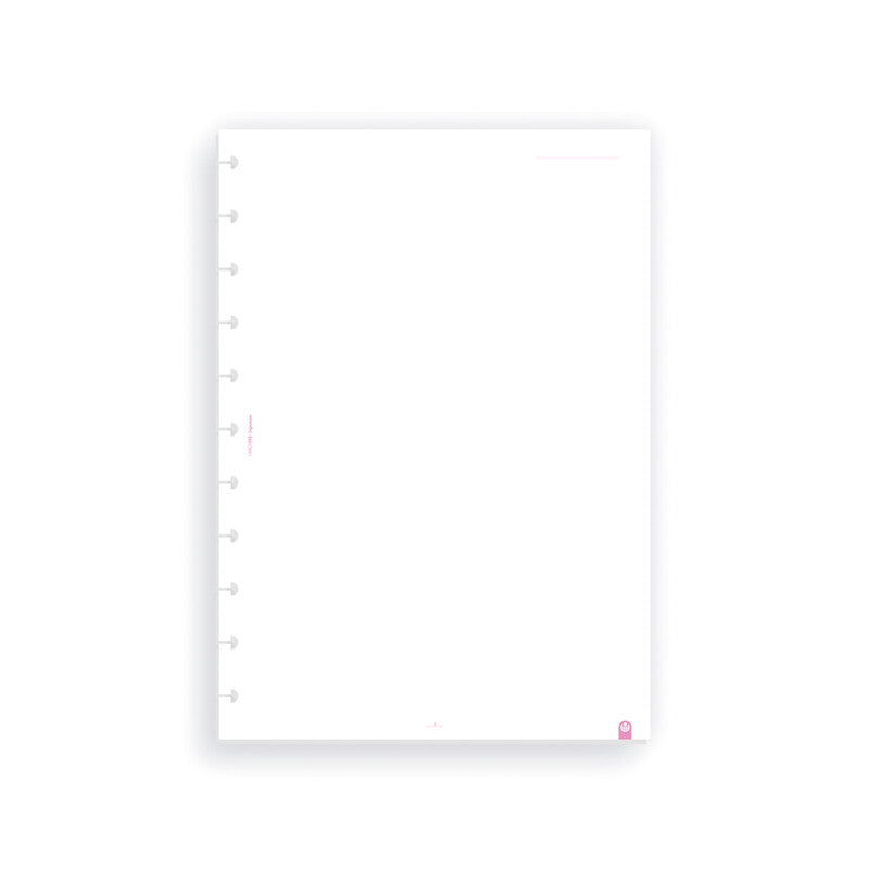 Carchivo Notizbuch-Einlagen A5, blanko, spezielle Perforierung, 100 g/m², für Spiralbuch Ingeniox – 50 Blatt
